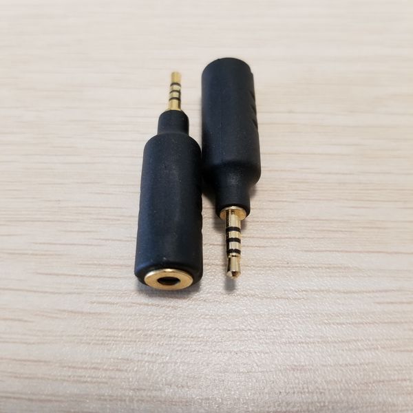 10pcs/lot 2.5mm 4 pole male to 3.5mm 3 pole female audio earphone adapter plug jack black
10pcs/lot 2.5mm 4 pole male to 3.5mm 3 pole female audio earphone adapter plug jack black