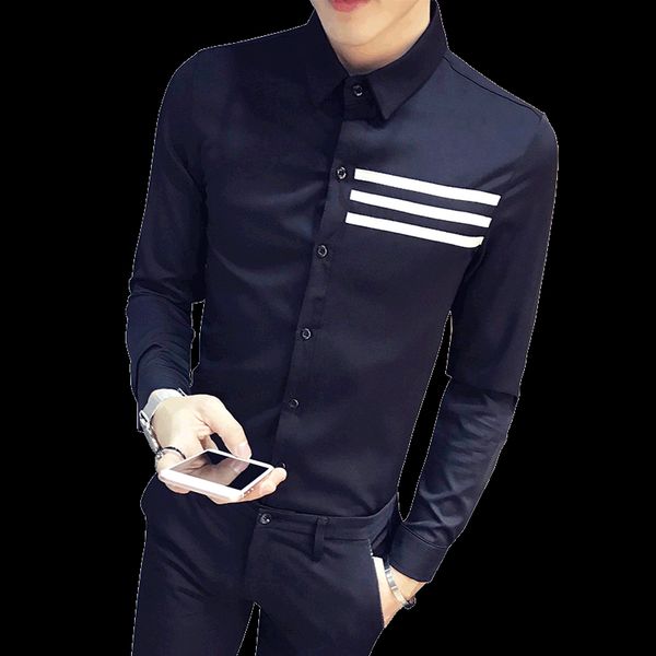 nice new fashion men dress shirt long sleeve slim fit solid business casual male striped decoration shirts plus size s-4xl, White;black
nice new fashion men dress shirt long sleeve slim fit solid business casual male striped decoration shirts plus size s-4xl, White;black