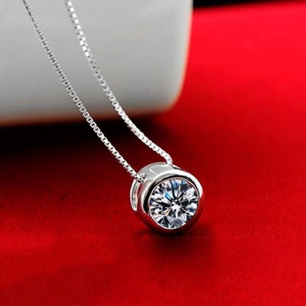 sterling silver 1ct simulate diamond silver pendant necklace statement necklace fashion class women girls lady love wedding jewelry
sterling silver 1ct simulate diamond silver pendant necklace statement necklace fashion class women girls lady love wedding jewelry