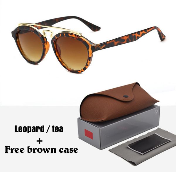 6 colors brand designer round sunglasses for men women cat eye sun glasses uv400 lens with brown case and box, White;black
6 colors brand designer round sunglasses for men women cat eye sun glasses uv400 lens with brown case and box, White;black