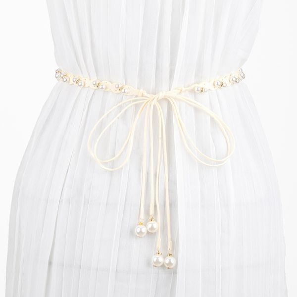 150cm long knot high waist pearl belts for women modelin female leather belt for dress accessories ceinture femme ad0337, Black;brown
150cm long knot high waist pearl belts for women modelin female leather belt for dress accessories ceinture femme ad0337, Black;brown