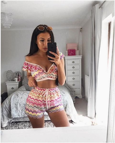 summer womens striped slim sleeveless ruffle shorts cute orange pink two pieces set tracksuit for female, Gray
summer womens striped slim sleeveless ruffle shorts cute orange pink two pieces set tracksuit for female, Gray