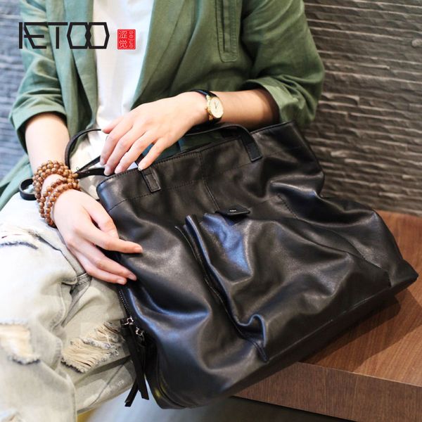 aetoo new korean black layer soft cowhide multi-layer women's bag large-capacity shoulder bag tide leather tote
aetoo new korean black layer soft cowhide multi-layer women's bag large-capacity shoulder bag tide leather tote
