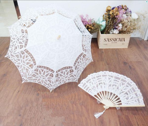 lace vintage umbrella parasol with fan for bridal bridesmaid wedding handmade wooden handle party decoration p props, White
lace vintage umbrella parasol with fan for bridal bridesmaid wedding handmade wooden handle party decoration p props, White