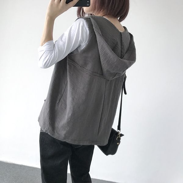 casual loose short hooded female vest fashion patchwork cotton waistcoat for women sleeveless jacket thin summrt veste femme, Black;white
casual loose short hooded female vest fashion patchwork cotton waistcoat for women sleeveless jacket thin summrt veste femme, Black;white