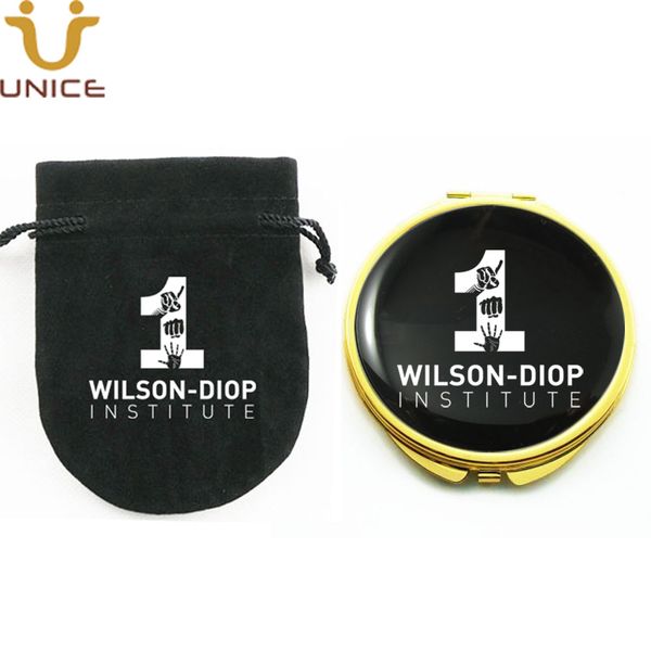 100pcs/lot customized gold color compact mirrors & velvet gift bag custom private brand label golden pocket makeup mirror
100pcs/lot customized gold color compact mirrors & velvet gift bag custom private brand label golden pocket makeup mirror