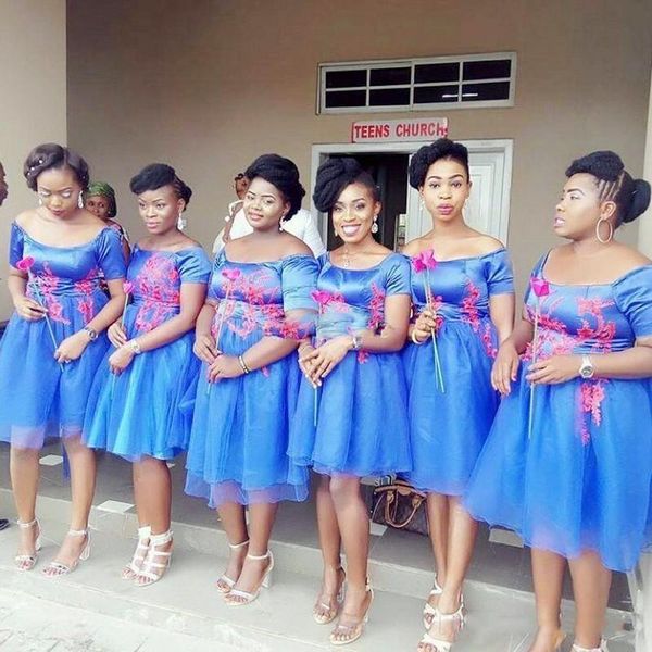 blue short bridesmaid dresses wih fuchsia appliques scoop neckline short sleeves maid of honor gowns for wedding plus size party dress, White;pink
blue short bridesmaid dresses wih fuchsia appliques scoop neckline short sleeves maid of honor gowns for wedding plus size party dress, White;pink