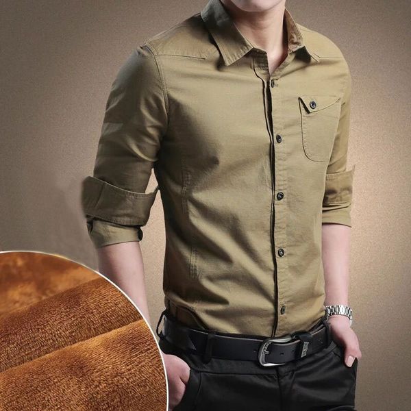 autumn and winter men shirt slim fit solid color men shirt long sleeve plus velvet comfortable man shirts, White;black
autumn and winter men shirt slim fit solid color men shirt long sleeve plus velvet comfortable man shirts, White;black