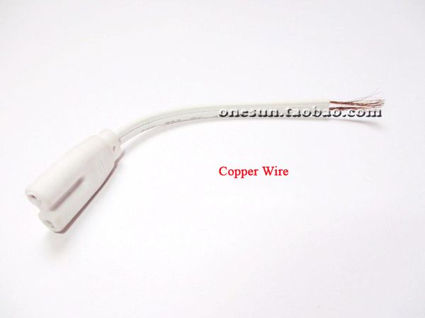 12CM 15CM Single Plug Wire Cord for T4 T5 T8 Integrated Light Tube 2 Hole Copper Wire Connector
12CM 15CM Single Plug Wire Cord for T4 T5 T8 Integrated Light Tube 2 Hole Copper Wire Connector