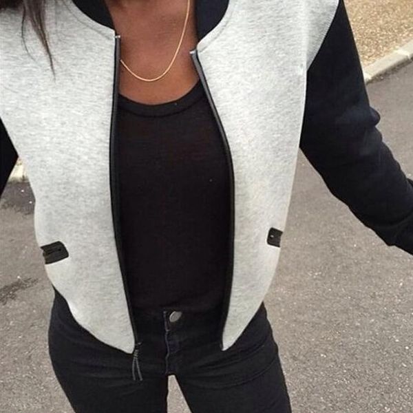 2018 winter autumn women jacket coat baseball patchwork zipper loose female thin pocket outwear windbreaker, Black;brown
2018 winter autumn women jacket coat baseball patchwork zipper loose female thin pocket outwear windbreaker, Black;brown
