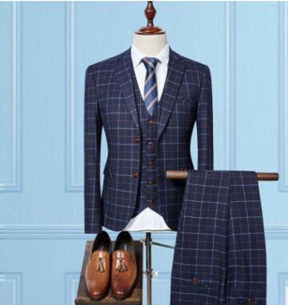 wholesale- markyi 2017 fashion plaid wedding suits for men good quality single button mens suits tuxedos 3 piece (jacket+pant+vest, White;black
wholesale- markyi 2017 fashion plaid wedding suits for men good quality single button mens suits tuxedos 3 piece (jacket+pant+vest, White;black