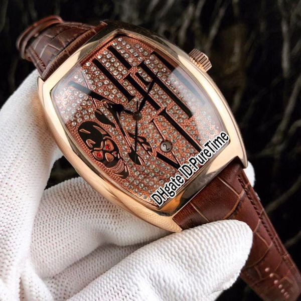 new crazy hours casablanc 8880 rose gold diamond skull big roman word dial automatic mens watch brown leather strap 4 styles lxuury f123c3, Slivery;brown
new crazy hours casablanc 8880 rose gold diamond skull big roman word dial automatic mens watch brown leather strap 4 styles lxuury f123c3, Slivery;brown