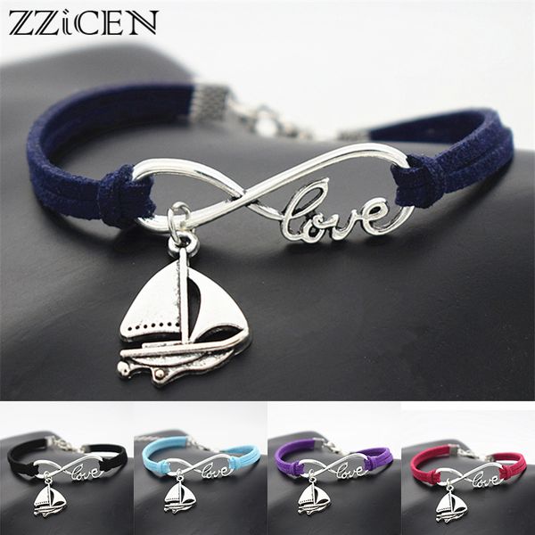 new lucky gifts vintage silver sailing ship sail boat charm amulet infinity love leather bracelets for women men casual jewelry, Golden;silver
new lucky gifts vintage silver sailing ship sail boat charm amulet infinity love leather bracelets for women men casual jewelry, Golden;silver