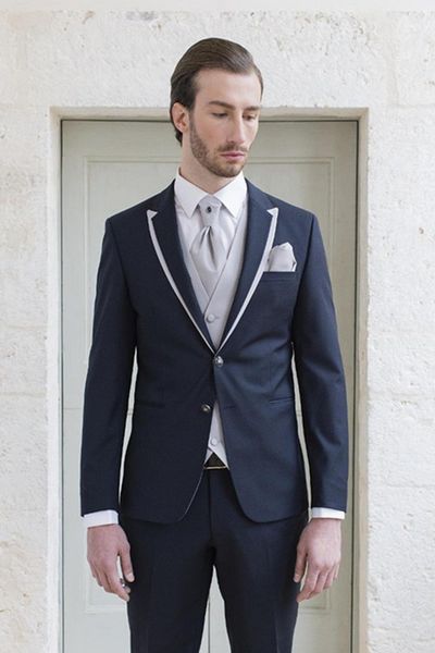 2018 custom made dark navy men suits for wedding slim fit groomsmen tuxedos peaked lapel handsome prom party suit (jacket+pants+vest, Black;gray
2018 custom made dark navy men suits for wedding slim fit groomsmen tuxedos peaked lapel handsome prom party suit (jacket+pants+vest, Black;gray