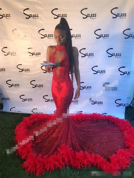Red feather mermaid 2k17 prom dre e 2018 backle halter vintage lace plu ize black girl african arabic formal evening party gown
Red feather mermaid 2k17 prom dre e 2018 backle halter vintage lace plu ize black girl african arabic formal evening party gown