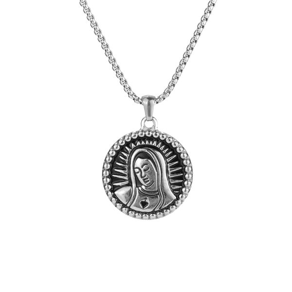 europe and the united states trendy round little virgin pendant necklace hip hop street accessories stainless steel wholesale, Silver
europe and the united states trendy round little virgin pendant necklace hip hop street accessories stainless steel wholesale, Silver