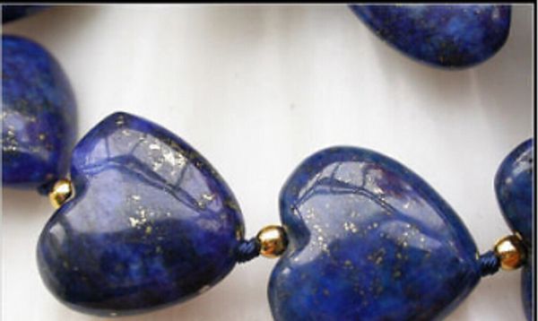 gt;>>naturel 18" 16mm heart blue lapis lazuli bead necklace, Golden;silver 
gt;>>naturel 18" 16mm heart blue lapis lazuli bead necklace, Golden;silver