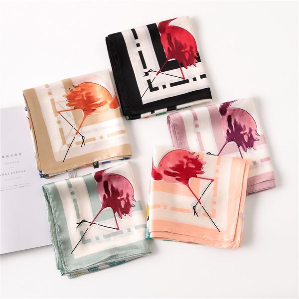 70x70cm women striped small square scarf geometry square flamingo printed scarves stewardess hostess lady professional headscarf, Blue;gray
70x70cm women striped small square scarf geometry square flamingo printed scarves stewardess hostess lady professional headscarf, Blue;gray