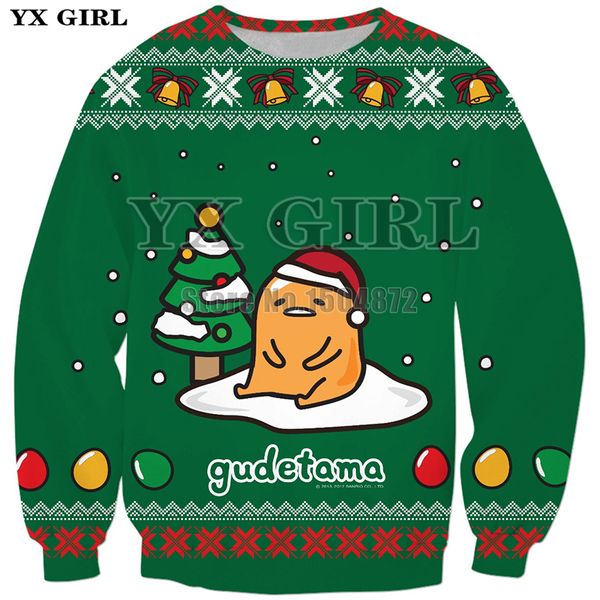 yx girl 3d print long sleeve o-neck pullovers for women men gudetama christmas green sweatshirt spring autumn outfits, Black
yx girl 3d print long sleeve o-neck pullovers for women men gudetama christmas green sweatshirt spring autumn outfits, Black