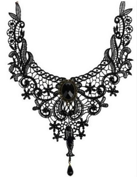 exaggerated fashion jewelry bohemian necklace retro black lace necklace charm ribbon wedding female elegant, Golden;silver
exaggerated fashion jewelry bohemian necklace retro black lace necklace charm ribbon wedding female elegant, Golden;silver