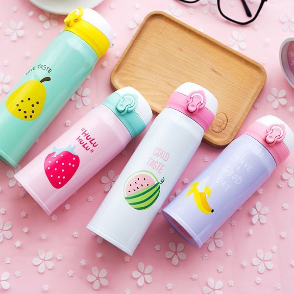fruit bouncing cover water bottle insulation cup stainless steel thermos bottle portable student fruit pattern cute water bottle 350/500ml
fruit bouncing cover water bottle insulation cup stainless steel thermos bottle portable student fruit pattern cute water bottle 350/500ml