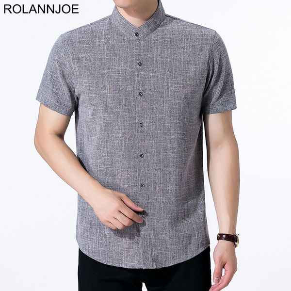 r.n.j. band collar solid linen shirts mens clothes 2018 short sleeve mens dress shirts casual slim fit men social shirt, White;black
r.n.j. band collar solid linen shirts mens clothes 2018 short sleeve mens dress shirts casual slim fit men social shirt, White;black