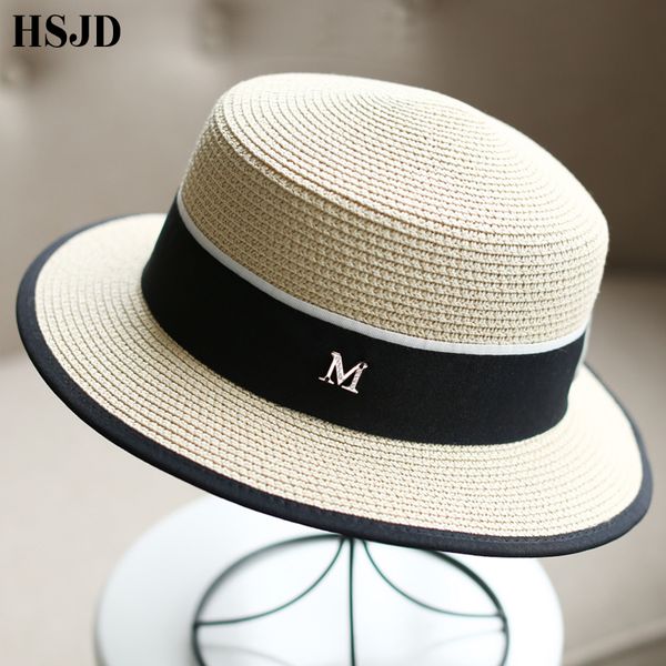 M Letter Ribbon Round Flat Top Straw beach hat Lady Boater sun caps M panama straw fedora women's travel Sun cap snapback gorras
M Letter Ribbon Round Flat Top Straw beach hat Lady Boater sun caps M panama straw fedora women's travel Sun cap snapback gorras