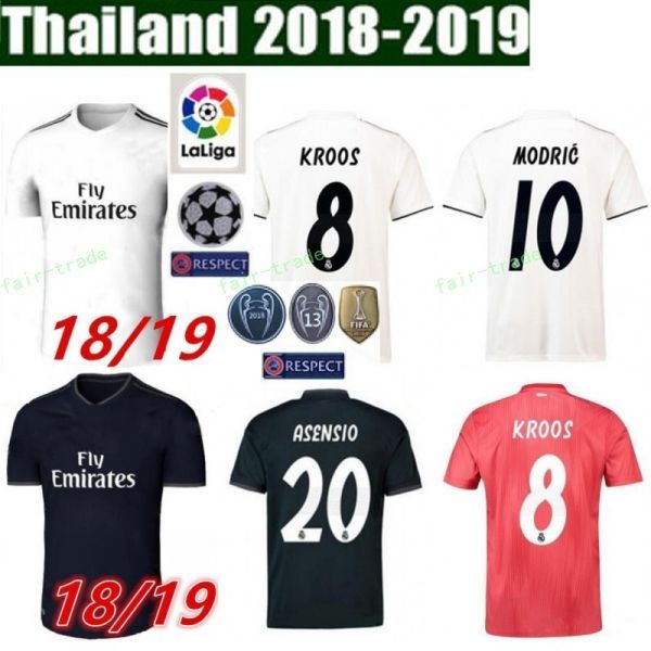 2018 2019 Soccer Real Madrid Jersey Men La Liga 4 SERGIO RAMOS 10 MODRIC 11 BALE 20 ASENSIO 22 ISCO Football Shirt Kits
2018 2019 Soccer Real Madrid Jersey Men La Liga 4 SERGIO RAMOS 10 MODRIC 11 BALE 20 ASENSIO 22 ISCO Football Shirt Kits