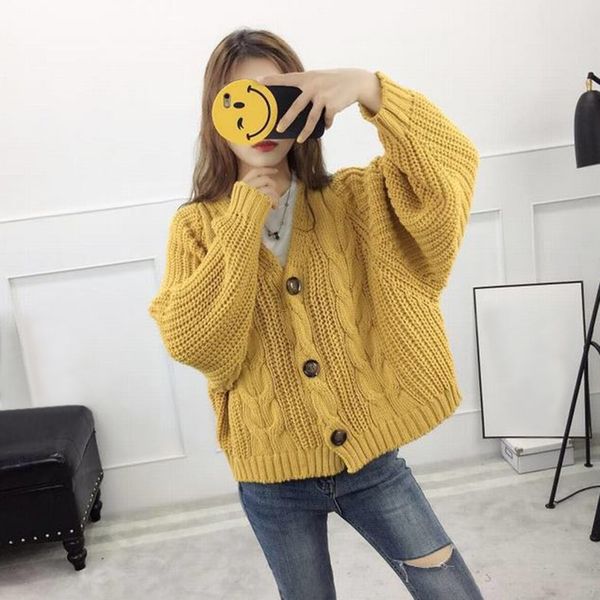 2018 fashion women sweater ladies long sleeve knitted sweater women cardigans casual loose sweaters women's clothing, White;black
2018 fashion women sweater ladies long sleeve knitted sweater women cardigans casual loose sweaters women's clothing, White;black