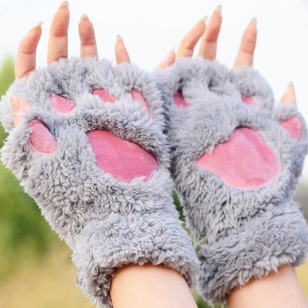 ladies winter fingerless gloves,fluffy bear cat plush claw half finger glove,soft half covered women female gloves mittens, Blue;gray
ladies winter fingerless gloves,fluffy bear cat plush claw half finger glove,soft half covered women female gloves mittens, Blue;gray