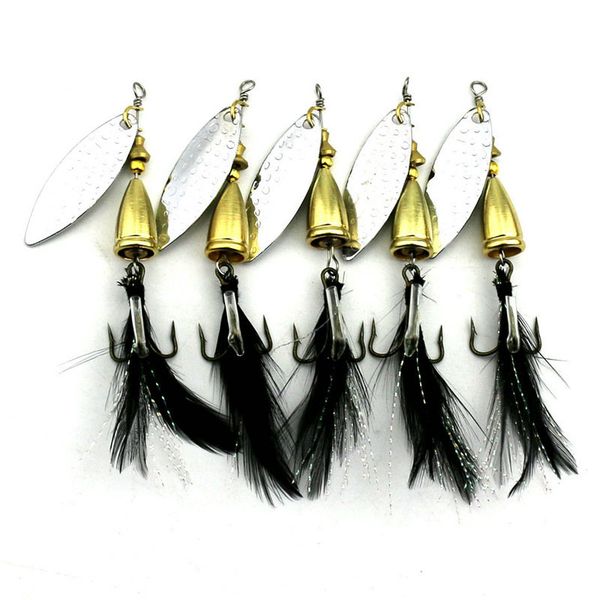 5pcs feather fishing hooks,rooster tail, fishing spinner spoon lures rotatable inline bass trout fishing tackle baits 6.5cm-8.5g spinners,s
5pcs feather fishing hooks,rooster tail, fishing spinner spoon lures rotatable inline bass trout fishing tackle baits 6.5cm-8.5g spinners,s