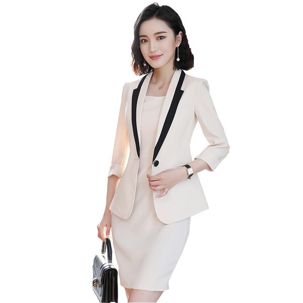 professional short/ half sleeved dress suit summer 2018 business women office lady knee-length work uniform formal clothing, White;black
professional short/ half sleeved dress suit summer 2018 business women office lady knee-length work uniform formal clothing, White;black