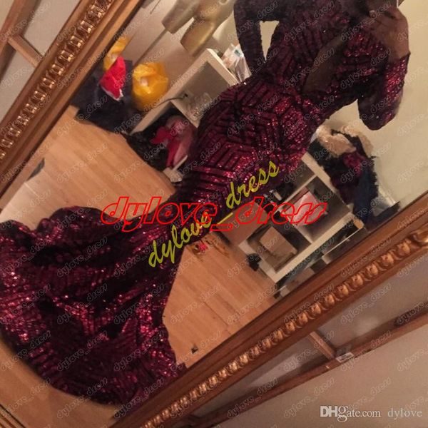 2021 elegant plus size mermaid prom dress sequined long dresses burgundy prom evening dresses, Black
2021 elegant plus size mermaid prom dress sequined long dresses burgundy prom evening dresses, Black