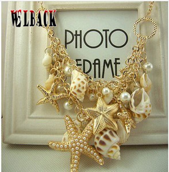 2015 new arrival the beach in summer starfish conch pearls shells multi woman necklace, Golden;silver
2015 new arrival the beach in summer starfish conch pearls shells multi woman necklace, Golden;silver