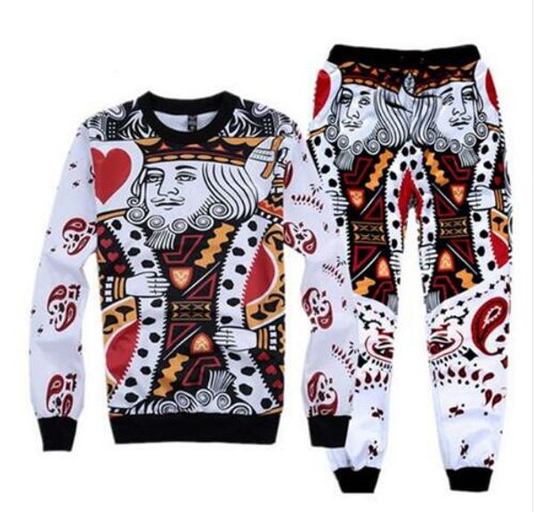Sondirane новые 3D печати король / к покер лицо SweatshirtSweatpants мужчины мальчик бегуном брюк
Sondirane новые 3D печати король / к покер лицо SweatshirtSweatpants мужчины мальчик бегуном брюк