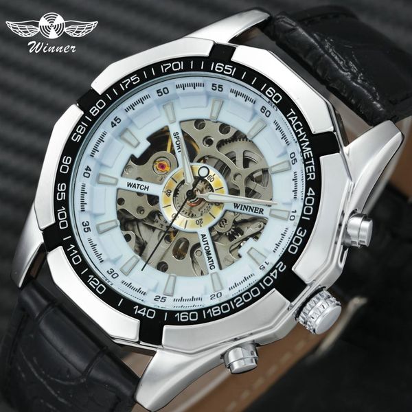 winner fashion classic auto mechanical watch men leathe strap skeleton dial leather strap wrist watches relogio, Slivery;brown
winner fashion classic auto mechanical watch men leathe strap skeleton dial leather strap wrist watches relogio, Slivery;brown