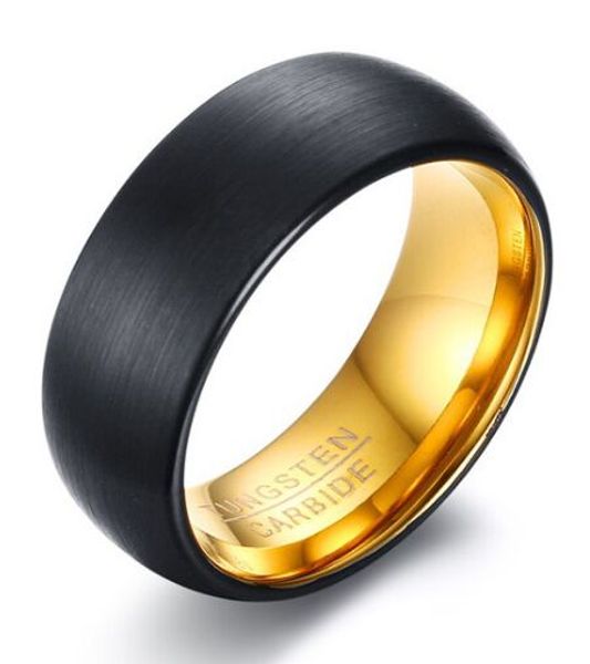 wedding ring 8mm brushed domed black tungsten carbide ring with 18k gold inner comfort fit in usa and europe, Slivery;golden
wedding ring 8mm brushed domed black tungsten carbide ring with 18k gold inner comfort fit in usa and europe, Slivery;golden