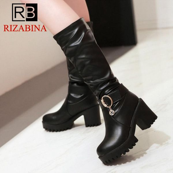rizabina new women high heels boots metal buckle winter women shoes platform fur knee high boots office shoes size 33-45, Black
rizabina new women high heels boots metal buckle winter women shoes platform fur knee high boots office shoes size 33-45, Black