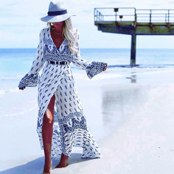 women maxi dress without belt long retro bohemian floral print v neck long sleeve casual fits - 3xl spring autumn fashion clothes, Black;pink
women maxi dress without belt long retro bohemian floral print v neck long sleeve casual fits - 3xl spring autumn fashion clothes, Black;pink