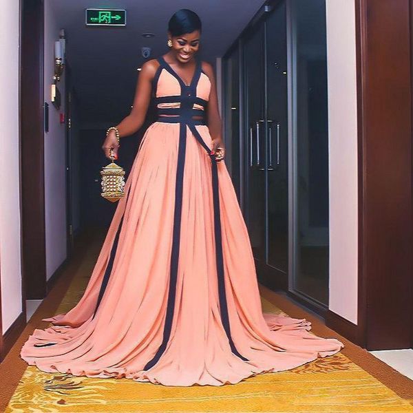 plus size 2018 prom dresses v neck chiffon long african evening gowns custom made vestidos de fiestawomen formal wear party dress, Black
plus size 2018 prom dresses v neck chiffon long african evening gowns custom made vestidos de fiestawomen formal wear party dress, Black