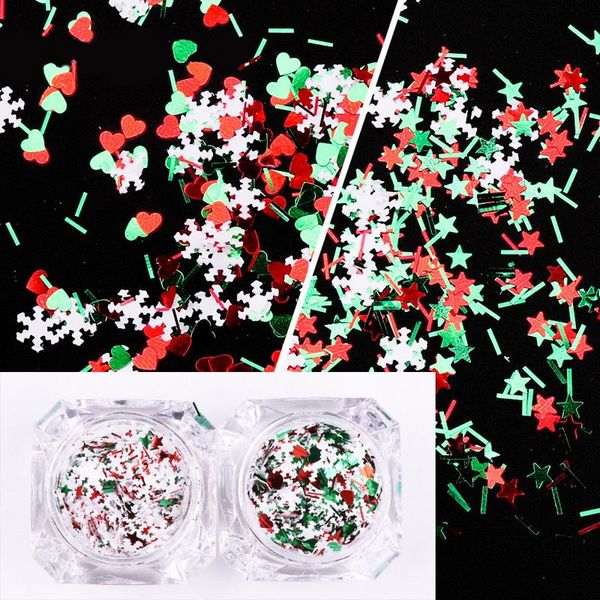 1 pot christmas snowflakes sequins star heart nail art decorations ultra thin strips 3d manicure uv gel diy accessory new gift, Silver;gold
1 pot christmas snowflakes sequins star heart nail art decorations ultra thin strips 3d manicure uv gel diy accessory new gift, Silver;gold