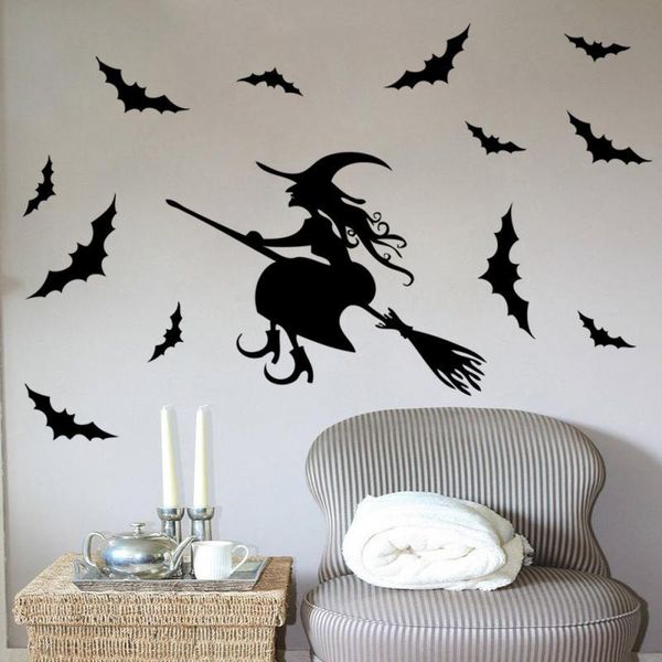halloween vivid witch bat decoration wall paper art viny removable sticker pvc black waterproof
halloween vivid witch bat decoration wall paper art viny removable sticker pvc black waterproof