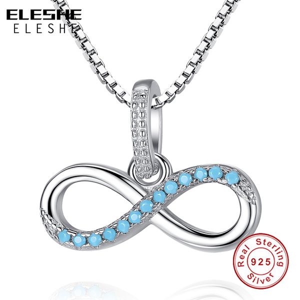 eleshe classic real 925 sterling silver infinity pendant necklaces with blue cubic zircon crystal necklace women fashion jewelry
eleshe classic real 925 sterling silver infinity pendant necklaces with blue cubic zircon crystal necklace women fashion jewelry
