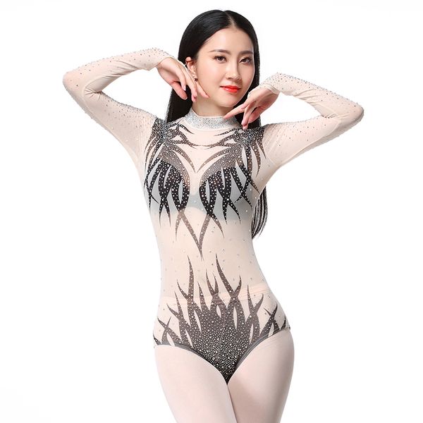 2018 new leotard women dance accessories wild long sleeves high neck bottoming shirt belly dance drilling bodysuit, Black;red
2018 new leotard women dance accessories wild long sleeves high neck bottoming shirt belly dance drilling bodysuit, Black;red