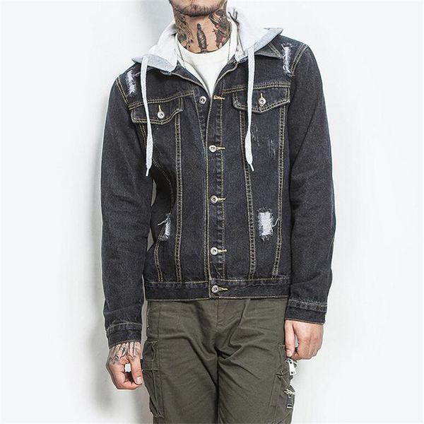 moruancle men's fashion ripped jean trucker jacket with detachable hood distressed denim jackets coats outerwear plus size m-5xl, Black;brown
moruancle men's fashion ripped jean trucker jacket with detachable hood distressed denim jackets coats outerwear plus size m-5xl, Black;brown