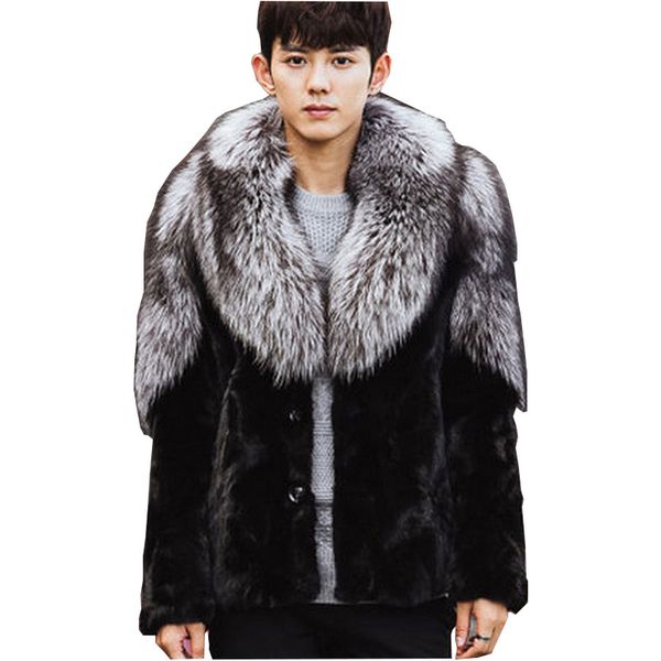 men new winter black fashion luxury faux fur coat fur turn-down collar full coats men jacket size s-5xl
men new winter black fashion luxury faux fur coat fur turn-down collar full coats men jacket size s-5xl