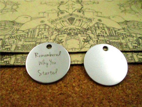 40pcs--"remembered why you started"stainless steel charms more style for choosing diy charms pendants for necklace, Bronze;silver
40pcs--"remembered why you started"stainless steel charms more style for choosing diy charms pendants for necklace, Bronze;silver