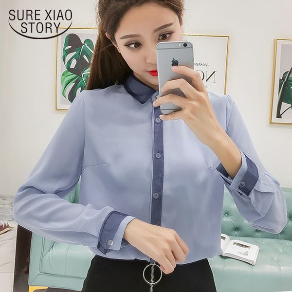 2018 long sleeves women and blouses fashion autumn chiffon shirt female clothes solid white blue women's blusas 0889 40
2018 long sleeves women and blouses fashion autumn chiffon shirt female clothes solid white blue women's blusas 0889 40
