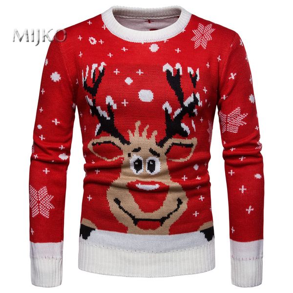 mijko 2018 new winter christmas men's slim pullover cute elk sweater o-neck red sweater plus size -2xl, White;black
mijko 2018 new winter christmas men's slim pullover cute elk sweater o-neck red sweater plus size -2xl, White;black