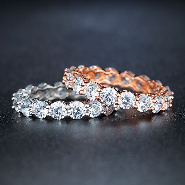2017 new women fashion rose gold filled & 925 sterling silver rings 4mm diamonique 5a cz engagement wedding band ring for women, Slivery;golden
2017 new women fashion rose gold filled & 925 sterling silver rings 4mm diamonique 5a cz engagement wedding band ring for women, Slivery;golden